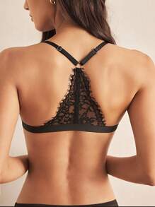 Charlaine 前开扣蕾丝边吊带性感女士文胸