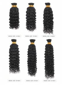 Boho Braids 3 Bundles High Volume Braiding Hair Bulk No Weft Water Wave Crochet Human Hair Natural Black Color Hair Extension Enough Full Head Weight 4.93 Ounce Knotless Braids Hair Extensions For Women
