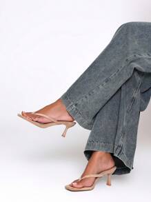 MUSERA Quần jeans denim dáng rộng, quá khổ, có đường chiết eo, kiểu vintage thập niên 90, thích hợp cho mùa xuân, hè, đi xem hòa nhạc, thường ngày, dự tiệc hoặc phong cách thanh lịch. - Màu Xám nhạt - Xem 6