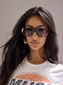 MUSERA Big Frame Tinted Lens Fashion Glasses