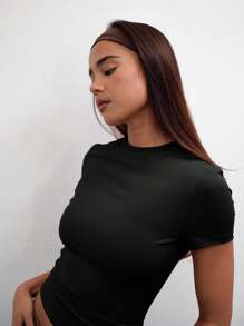 MUSERA 短袖修身T恤，休闲百搭，日常机场度假秋季返校季秋冬必备，优雅时尚