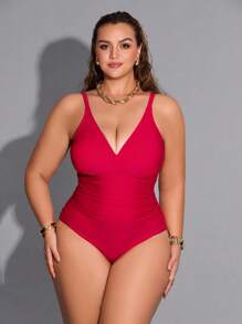 Shapewave 大码女式性感连体塑身泳衣
