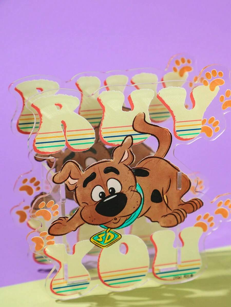 SCOOBY-DOO X SHEIN Cute Cartoon Puppy Design Acrylic Splicing Storage Box - Multicolor - View 1