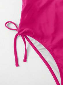 Swim Basics Effen badpak met strikbandjes voor dames voor op het strand