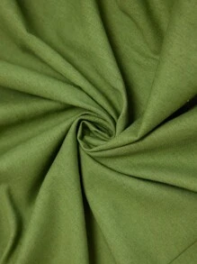 Aveloria Modichic 2pcs Linen Hemline Side Slit Shirt & Solid Color Casual Pants Set Fall Cloth For Women - Green - View 7