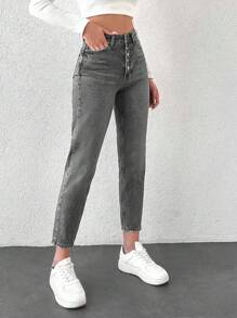 EURMUSE Women's Jeans, Fashionable And Versatile - Grey - View 4