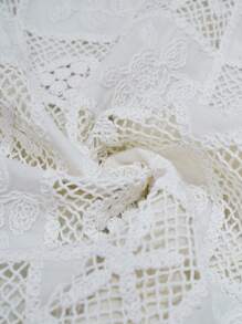 LanaWest Set de 2 piezas de Top con diseño calado de alta gama para mujer - Blanco - Ver 4