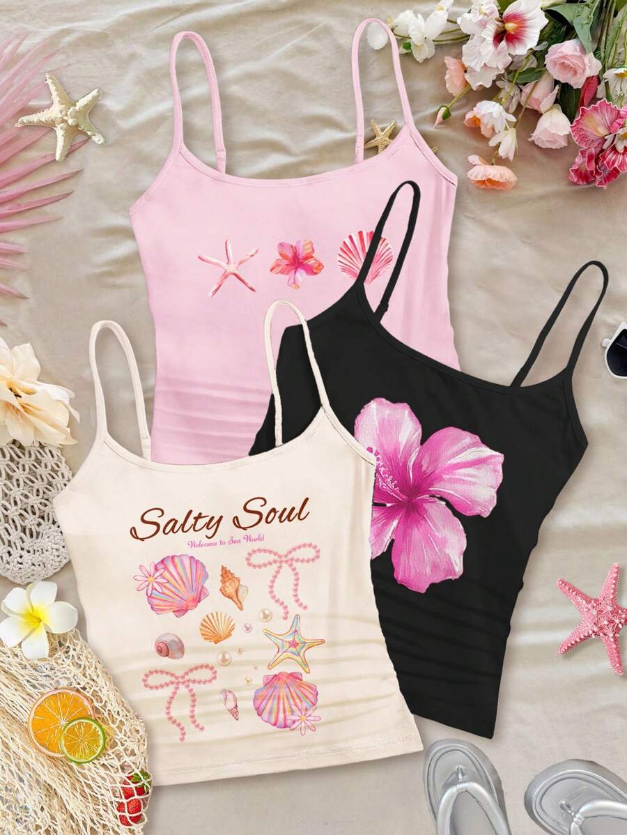 Conjunto de 3 piezas de niña preadolescente con top deportivo informal ...