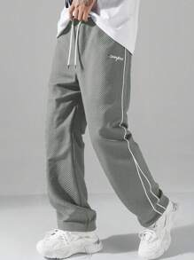 Manfinity EZcore 男士字母印花抽绳腰褶阔腿休闲裤