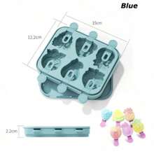 1 件硅胶冰淇淋模具，DIY 草莓葡萄动物，耐热手工冰块托盘 - 彩色 - 查看 8