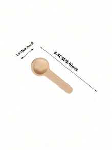 SHEIN 5件/10件/20件/30件/40件/50件木制长柄勺汤勺、咖啡勺、果酱勺、调味勺适用于家庭、咖啡馆和创意烹饪、厨房、情人节、情人节婚礼、生日 - 杏色 - 查看 4