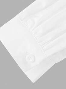 SHEIN Tween Mädchen Lässig Schule Alltag 2 in 1 Langarm Hemdkragen Kleid mit Schleife, Preppy Uniform Rückkehr zur Schule