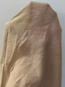 Swim Vcay 女式纯色无袖系带肩贝壳纽扣荷叶边下摆沙滩罩衫连衣裙