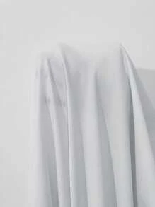 INAWLY Women's Fashionable Solid Color Collared Ruffle Sleeve Button Up Shirt - White - View 8