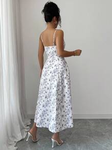 Elenzga Váy hè dây mảnh thanh lịch kiểu Pháp cho nữ - Nhiều màu - Xem 2