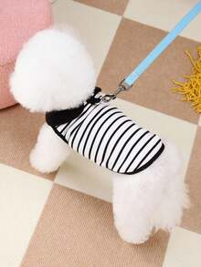 PETSIN Striped Casual Pet Vest - White - View 1