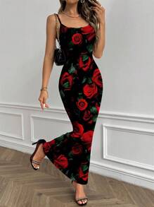 Glamance Maria Clara Maia 女式黑色无袖吊带长裙 优雅植物花卉印花 夏季服装 女式夏装 女式太阳裙 外出度假装 女式连衣裙 女式办公室服装 外出服装 商务休闲装 女式办公室服装 女式优雅服装 女式日夜装 女式旅行装 机场街头装 女式秋季服装 端庄的返校装 性感的波西米亚风 适合外出约会夜装 - 黑色 - 查看 3