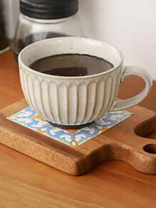 Cirelle Solid Wood Tile Pattern Heat Resistant Coasters - Vintage Kitchen & Dining Table Mats For Hot Pots, Pans, Cups, High Heat Protection Handmade Home Decor Gift - Multicolor - View 7