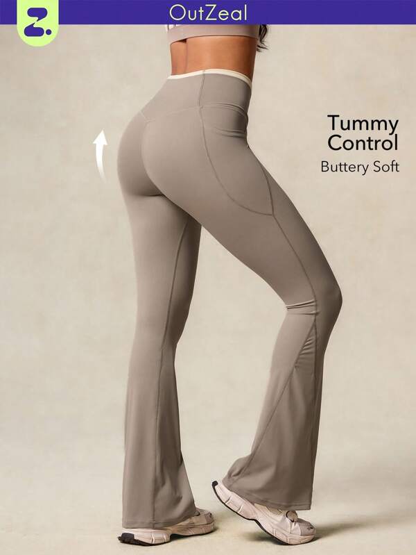 OutZeal 收腹吸汗交叉高腰喇叭裤户外徒步旅行