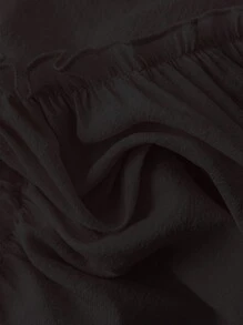 SHEIN Clasi 夏季新款时尚性感大码女式纯色吊带背心 - 黑色 - 查看 3