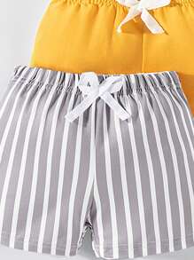 SHEIN Playful Pals 5 Pcs Baby/Toddler Boys' Comfortable Casual Shorts, Summer 2024 New Arrival