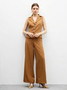 CUCCOO BIZCHIC 女式复古棕色格子铆钉绑带装饰性感尖头优雅时尚高跟鞋 - 棕色 - 查看 7