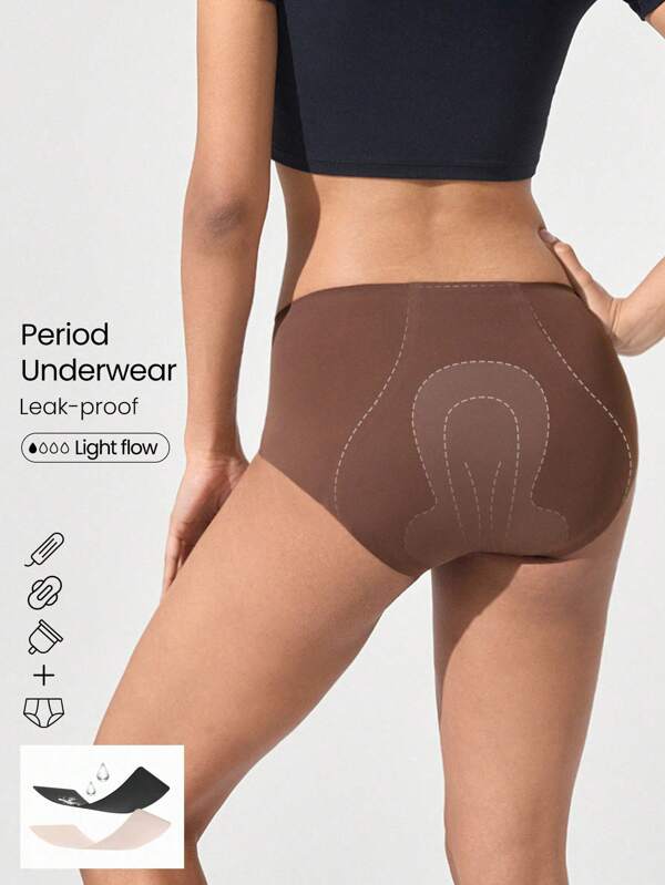 GLOWMODE GLOWMODE 1 Pack Secure Period Waterproof Quick-Dry Leak-Proof Mid-Waist Briefs Underwear Menstruation Postpartum Daily Active Casual Work Wear