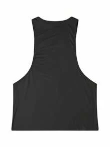 Manfinity Dauomo Camiseta de tirantes casual y versátil de unicolor para hombres