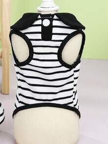 PETSIN Striped Casual Pet Vest - White - View 6