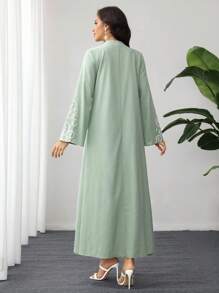 SHEIN Lacomfia Geborduurde patchworkjurk voor dames in Arabische stijl, lente/zomer