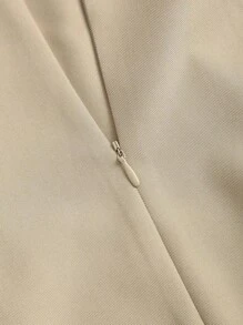 Sweetra 法式迷你套装，性感紧身胸衣连衣裙女士套装 - 卡其色 - 查看 7