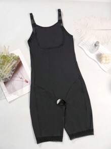 SuitURBody Minimalist Sexy Lace Patchwork Bodysuit - Black - View 7