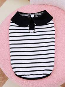 PETSIN Striped Casual Pet Vest - White - View 2