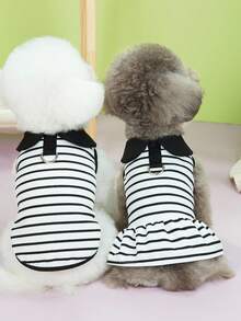 PETSIN Striped Casual Pet Vest - White - View 5