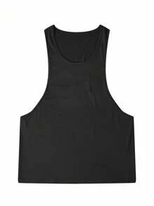 Manfinity Dauomo Camiseta de tirantes casual y versátil de unicolor para hombres