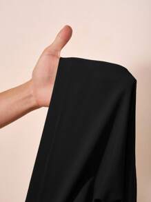 Zivah 2025夏季新款音乐节复活节母亲节婚礼生日派对日常出游基础百搭休闲网红爆款优雅通勤商务休闲一字肩百褶收腰不对称下摆女上衣加直筒裤卡其色女两件套优雅黑色连体裤黑色领带婚宴嘉宾连体裤黑色连体裤女优雅单肩连体裤 - 黑色 - 查看 9