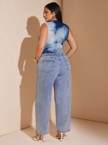 SHEIN BAE Combinaison imprimée florale plissée pour femmes grandes tailles, combinaison ajustée et sans manches en maille transparente, pour l'été, les tenues de soirée, l'automne, la rentrée scolaire, les vêtements Y2K pour femmes, les sorties de nuit, les rendez-vous galants, les tenues de voyage à l'aéroport