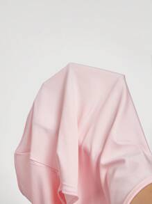 SHEIN MOD Light Pink 2 Pieces Set: Stand Collar Top & Fitted Skirt - Baby Pink - View 5