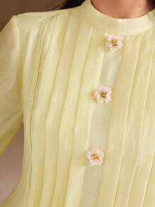 Veilorie Robe longue élégante à manches longues et taille cintrée, couleur unie pour femmes
