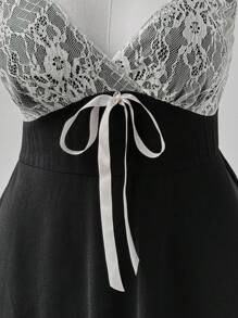 Sunspun Rave Plus Size Dresses - Black - View 4