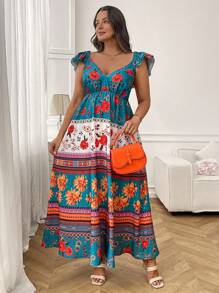 Breezaya Plus Size Women French Style Casual Vacation Summer Slip Dress