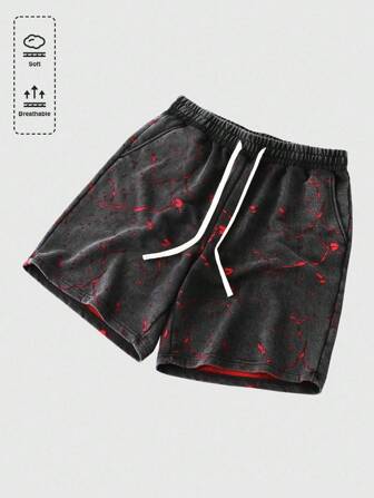 Street Life Shorts sueltos y desgastados para hombre con cordón y bolsillos en la cintura