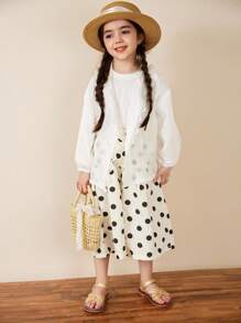 DAZY Young Girl Summer Hooded Lace Mid-Length Cute & Fresh Blouse - Apricot - View 3