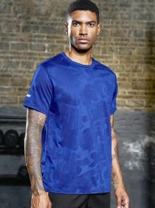 Manfinity Sport Corelite Men's Camouflage Pattern Round Neck Short Sleeve Sports T-Shirt