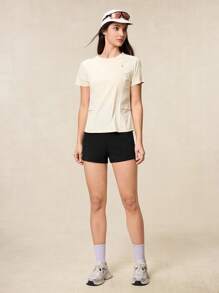 OutZeal Women Sports Shorts Gym Workout Running Breathable Modal Stretch High-Waisted Design - Black - View 7