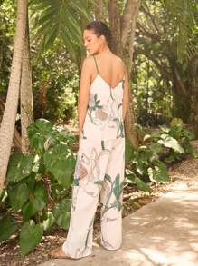 Sunsella Blouse style kimono à imprimé, col en V avec liens. Débardeur d'été pour femmes, vacances et jours de plage
