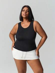 SHEIN Sports Women's Casual Versatile Outdoor Plus Size Sports T-Shirt - Black - View 1
