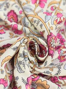 Brillora Open Front Graphic Print Kimono Summer