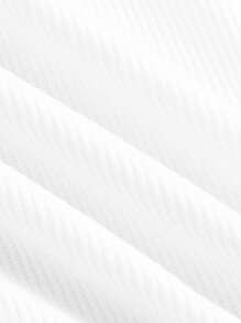 Slaydiva All White,Summer,Casual,Everyday 2025 New Versatile Slim Round Neck Half Button Ruched Side Ribbed Tank Top,For Music Festival,Yoga & Sports Party - White - View 5