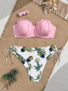 Swim Mod Vacation Beachwear Bikini Set (With Underwire, Push Up) For Summer